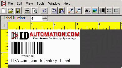 IDAutomation Freeware Bar-code Label Design Application for 
Windows