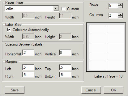 Defining
custom bar-code label templates