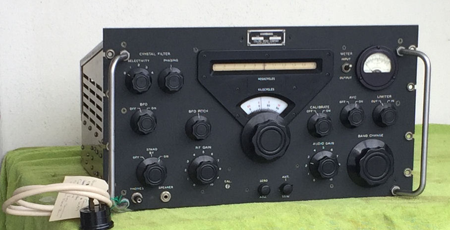 Collins 51J-3 front panel controls: CRYSTAL FILTER, SELECTIVITY, PASSING, LIMITER