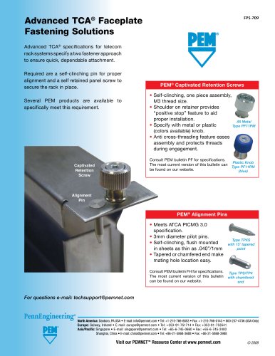 AdvancedTCA® Faceplate Fastening