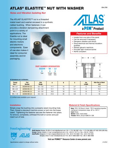 Atlas Elastite? Nut With Washer