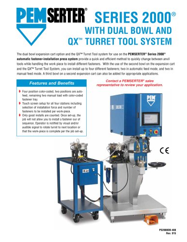 PEMSERTER Series 2000 Press with Dual Bowl and QX? Turret Tool System