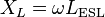  X_L=\omega L_{\mathrm{ESL}}