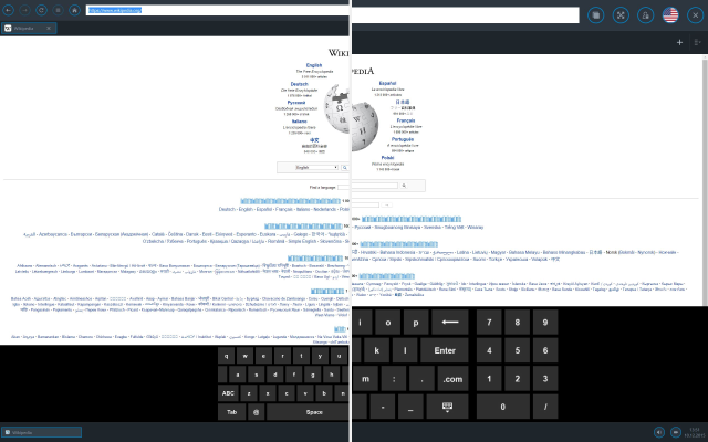 Adjustable display sizes of screen elements