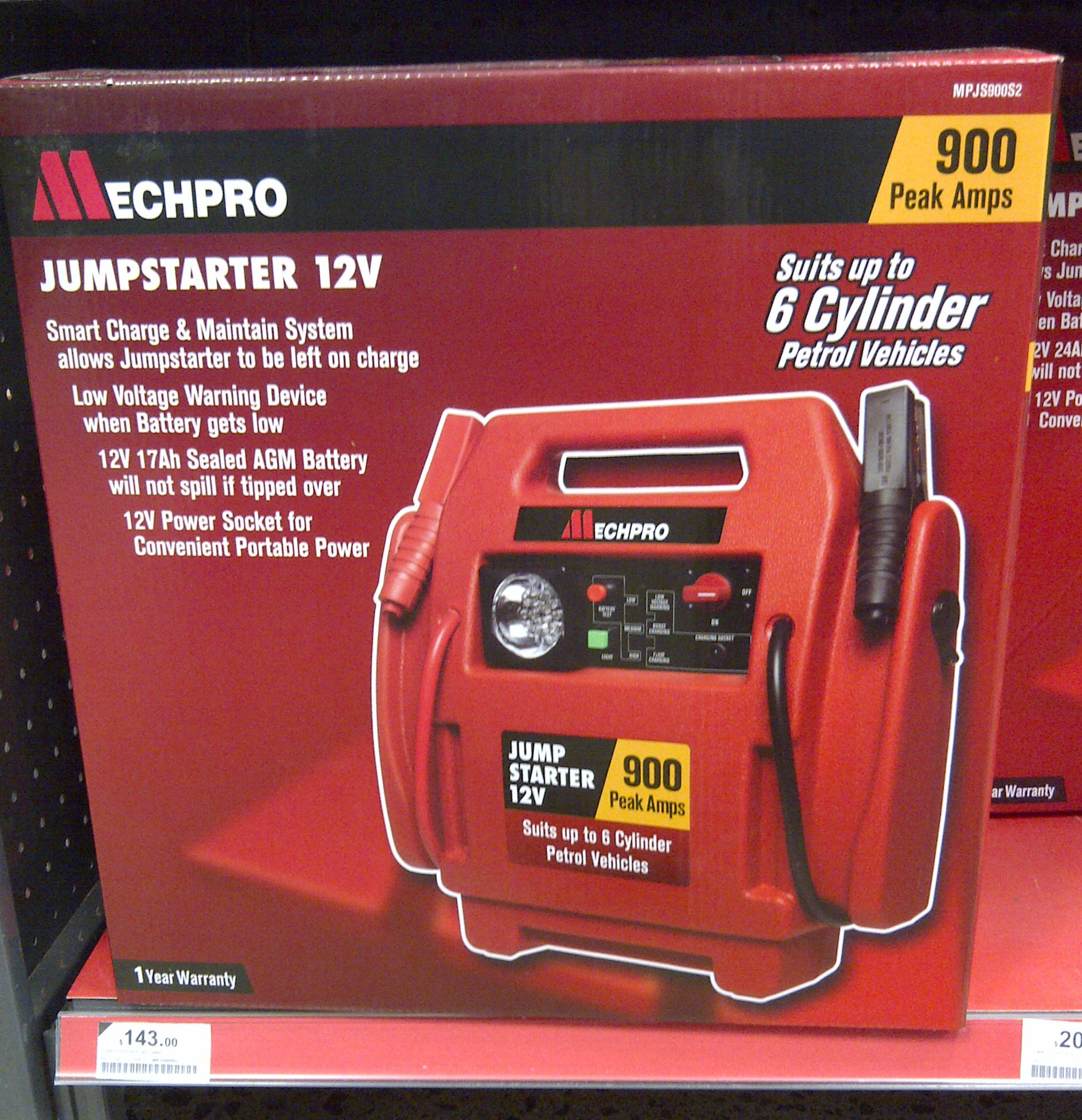 Mechpro jump on sale starter 12v charger