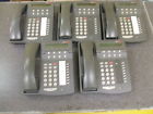 Lot (5) Avaya Lucent 6408D+ Business Office Display Phones w/Handsets & Stands